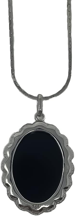 SAGEFINDS Dove with Cross Cameo Pendant | 925 Sterling Silver | Religious Jewelry | 24'' Chain | Gift Boxed, Silver, White
