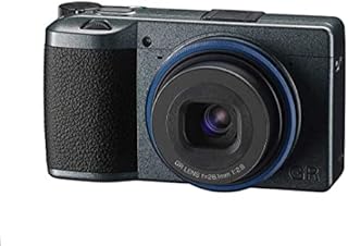 Ricoh GR IIIx Urban Edition, Metallic Gray Body with Navy Blue Ring, Digital Compact Camera with 24MP APS-C Size CMOS Sensor, 40mmF2.8 GR lens (in the 35mm format)