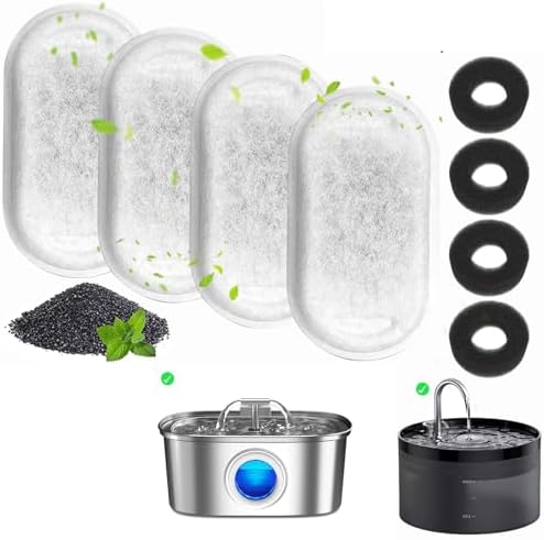 INTELAR - 4 Filtros de Substituição para Fontes de Água para Pets...