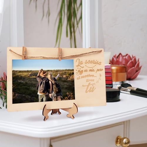 Miniatura 7 de Dpkow Original Regalo San Valentin Mujer Hombre, Marco Fotos Para Pareja Regalo Cumpleaños Navidad, Marco Foto San Valentín Novio Novia Regalo Aniversario