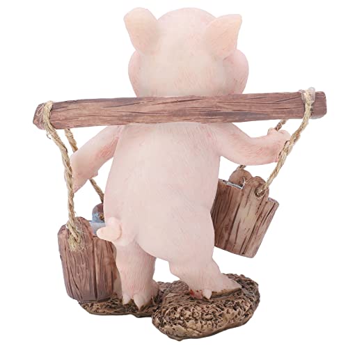 Estatueta de porco, ornamento de resina estilo country de porco, decoração de resina para casa, está