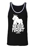 Manateez Men's Never Forget Harambe Tank Top Large Heather Gray/Black