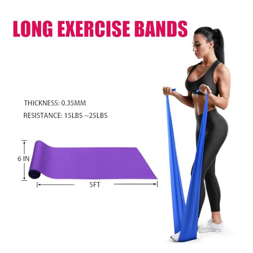 Fabric Hip Resistance Bands Set and Exercise Band for Women and Men Workout Fitness, 3 Level Stretch Bands for Yoga and Pliates Equipment - Image 4