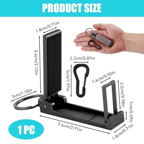 eModwey Taschenhalter für Tisch, Handtaschenhalter Haken aus Metall, mit Antirutsch-Beschichtung und Karabinerhaken, Universell einsetzbar für Damen- und Herrentaschen, Silbergrau