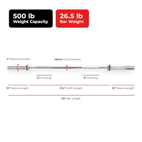 Sunny Health & Fitness 60" Olympic Barbell for Home Strength Training - image 6