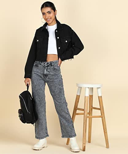 Image of Glossia Women Baggy Jeans || Women Jeans Pant || Baggy Jean's for Women's High Waist || Straight Jean's for Women's || Ladies Jean,s for Woman || Loose Jean,s for Woman Stylish (B0DGG76VYW)