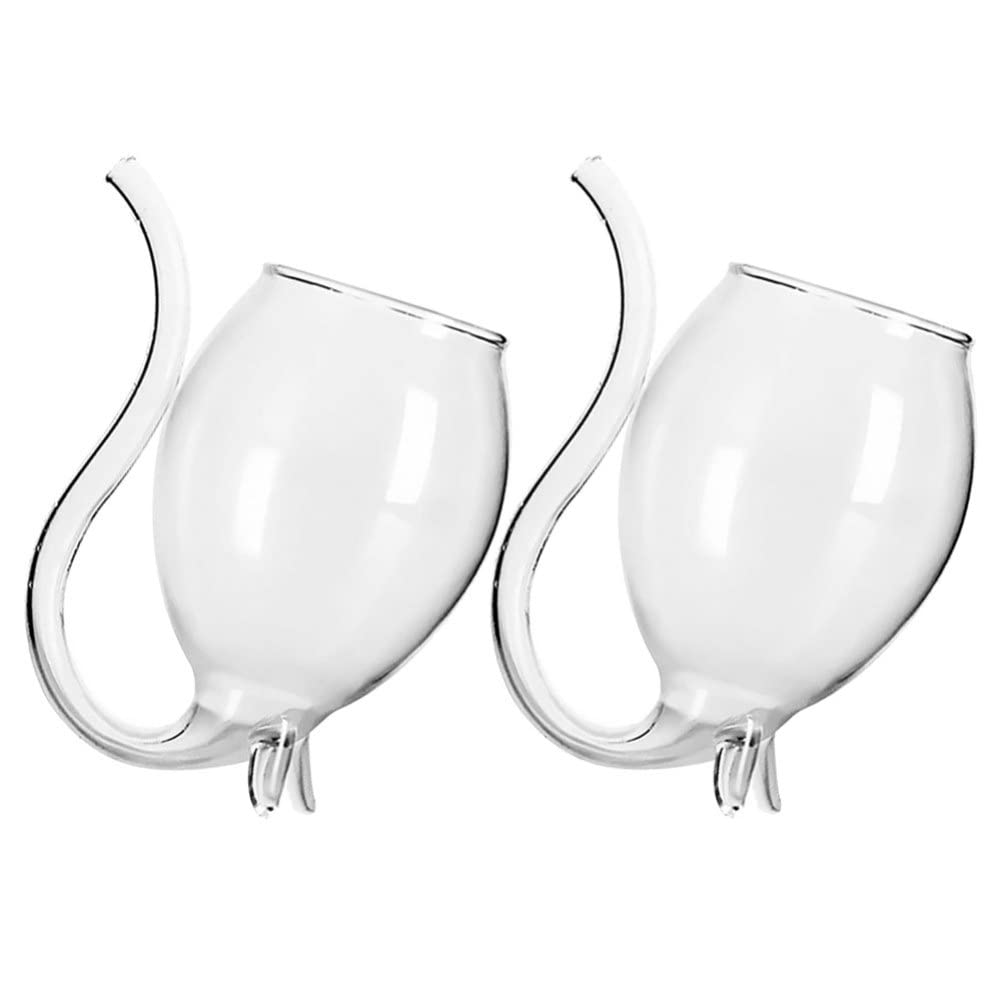Glass Mugs 2pcs Vampire Wine Cup Red Wine Filter with Drinking Tube Straw Wine Decanter Mugs Cocktail Glasses for Home Bar Party Club 300ml Wine Sipper Wine Sipper Glass