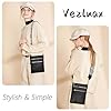 Vezluax petite sac bandoulière femme cuir slim sac à main pochette téléphone portable sacs bandouliere femme élégant voyage besace tendance cadeau noir #5