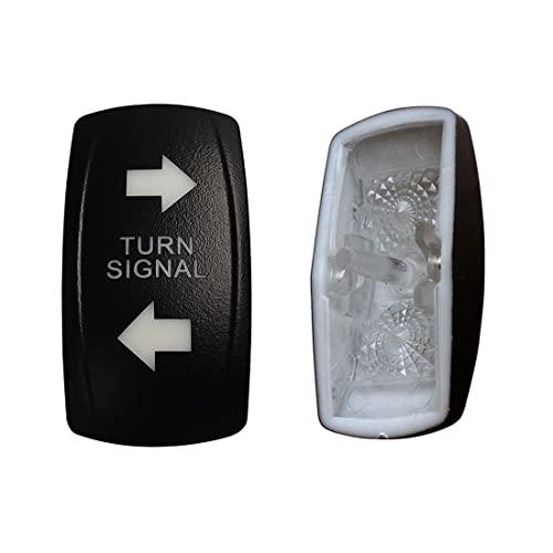 Image of Laser Etched Backlit Turn Signal Rocker Switch Cover Cap for Car Boat Dashboard Rocker Switch
