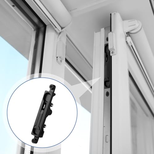 Blulu 2 Pcs Flush Mount Extension Bolt 17 Inch Stainless Steel Lever Extension Door Flush Bolt for Commercial Aluminum Steel Door for Inactive Leaf(Black) - Image 5