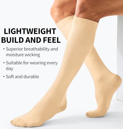 Image of Copper Compression Socks Women & Men Circulation(6 pairs) - Best for Running, Nursing, Hiking, Recovery & Flight Socks
