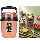 ANKROYU 2L 3 Tier Food Thermal Container, Insulated Food Jar Vacuum Insulated Food Container Stai...
