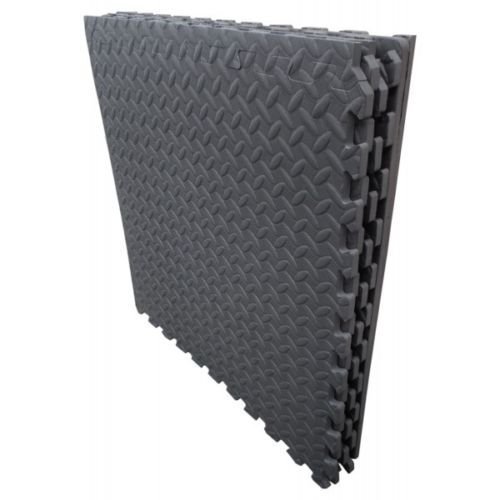 6 X INTERLOCKING MATS EVA SOFT FOAM EXERCISE FLOOR GYM GARAGE HOUSE OFFICE MAT BLACK 24 SQ FT by SMART SHOPPING