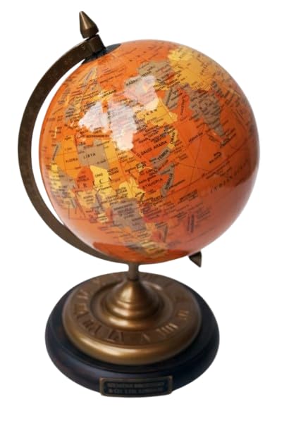 Globe terrestre de bureau orange Replogle de 20,3 cm pour intérieur cosy