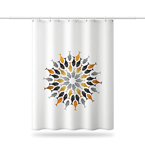 Rideau douche poissons imperméable KnSam 240x200 CM - 6