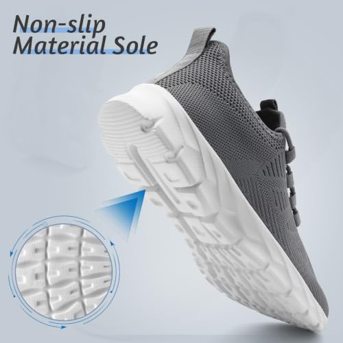 Image of Mens Lightweight Running Shoes Slip On Walking Tennis Gym Sneakers