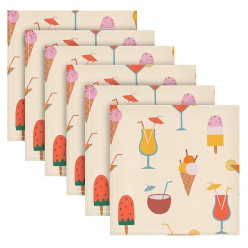 Set de 6 Servilletas de Tela 20x20in Decorativas miniatura 2
