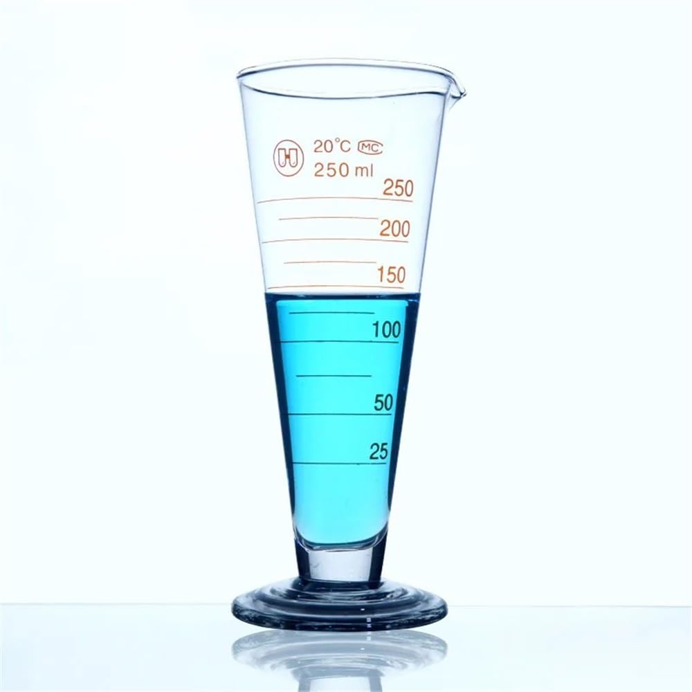 Équipements et fournitures de laboratoire Tasse à mesurer triangulaire en verre, cylindre gradué conique 50/100/250/500 m