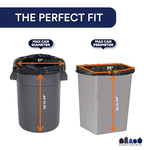 Plasticplace Contractor Trash Bags 42 Gallon │ 6.0 Mil │ Black Heavy Duty Garbage Bag │ 33” x 48” (25 Count) - Thumbnail 4