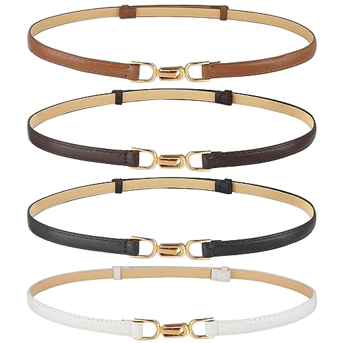 Apricitie 4 Stück Schmaler Taillengürtel für Damen Verstellbarer...