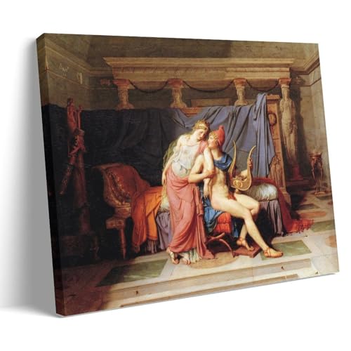 Toile Paris et Helen Jacques Louis David pour créer une ambiance romantique en chambre