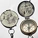 Custom Engraved Compass Gift for Men – Personalized Brass Pocket Compass for Men, Son, Husband, Dad, or Boyfriend – Graduation, Anniversary, or Father’s Day Gift with Leather Case