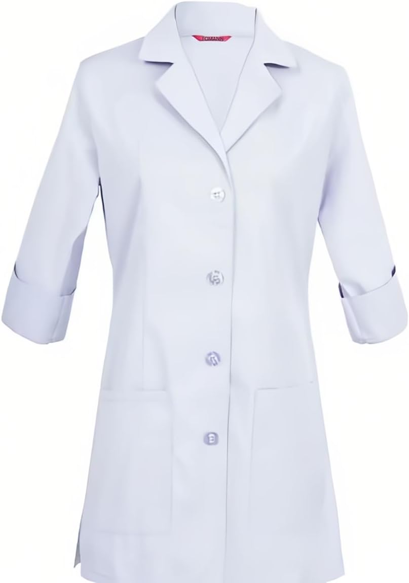 FOMANN Womens Lab Coat 4 PK Doctor's Coat Dentist Coat Nurse Uniform