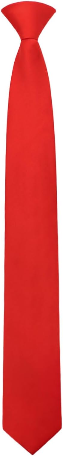 Clip On Ties for Men Pretied Mens Ties Solid Color Clip-on Tie Skinny Mens Neckties for Uniform Office School
