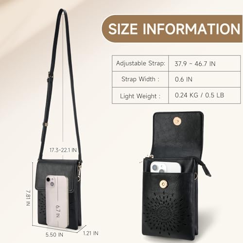 Image of APHISON Small Crossbody Bags for Women Trendy, Leather Phone Wallet Purses Handbags Card Slots with Adjustable Strap
