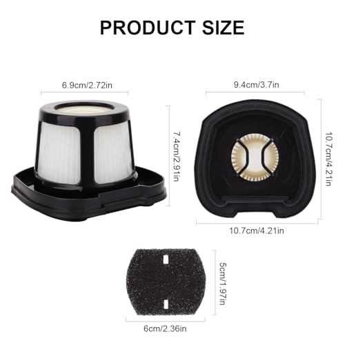 Image of Hepa Filter Replacement Compatible with Bissell Pet Hair Eraser Hand Vacuum 2390A, 2284W, 2390, 2579, 2389, Part # 1614212 1614203 1614204-2 Mesh Filters and 4 Foam Filters