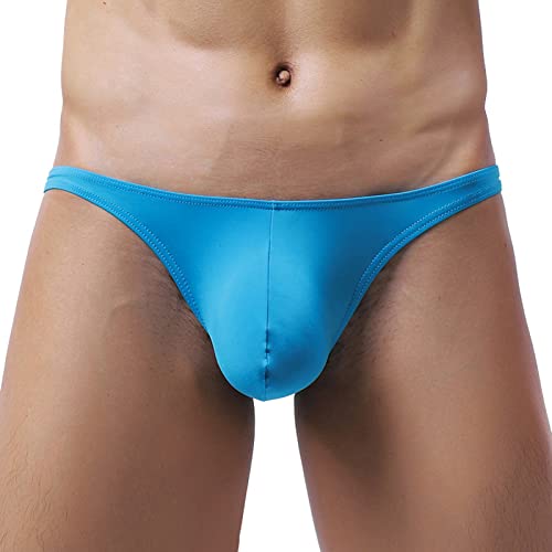 Faringoto Men's Underwear Low Waist Ice Silk Men Briefs Translucent Bikini
