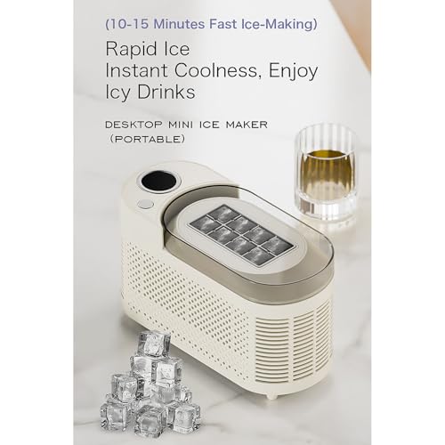 Máquina portátil para hacer hielo de encimera 8 cubos 15 min miniatura 3