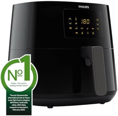 Philips Airfryer 5000 Series XL, 6.2L (1.2Kg), 14-in-1 Airfryer, Wifi connected, 90% Less fat with Rapid Air Technology, HomeID app (HD9280/91)