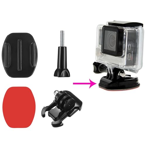 12 Pcs Soporte para Casco de Cámara Kit,Almohadillas Adhesivo de Montaje,Soporte Casco,Plana y Curvada Montura Pegatinas Compatible con GoPro Hero Session,4,3,3+,2 y Otras Cámaras de Acción - imagen 4