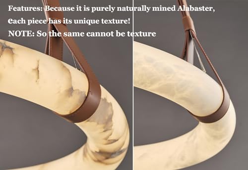 Yiosi Modern Chandeliers, Natural Alabaster Chandeliers Round D-31.5 In Large Chandeliers For High Ceilings thumb #2