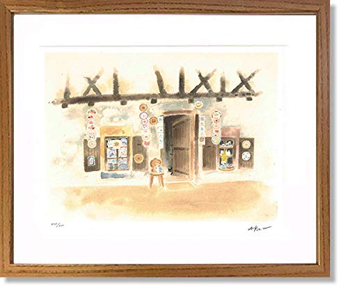 Amazon.co.jp: 絵画 渡辺あきお・小さな勇気 版画 猫 インテリア