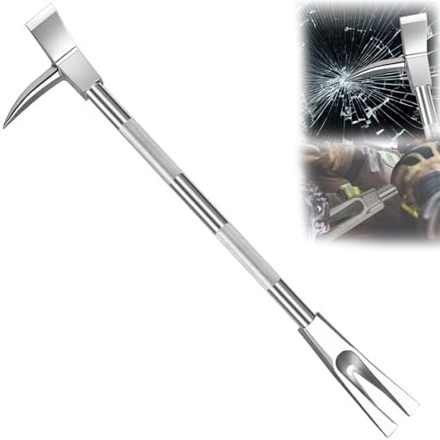 Narzędzie strażackie – widelec z kolcami 3 w 1, wielofunkcyjny łom wyburzeniowy do ratownictwa awaryjnego i prac rozbiórkowych, 76 cm metalowe narzędzie do łamania