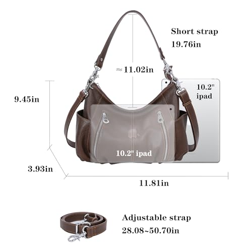 Bolso Hobo de Cuero para Mujer miniatura 3