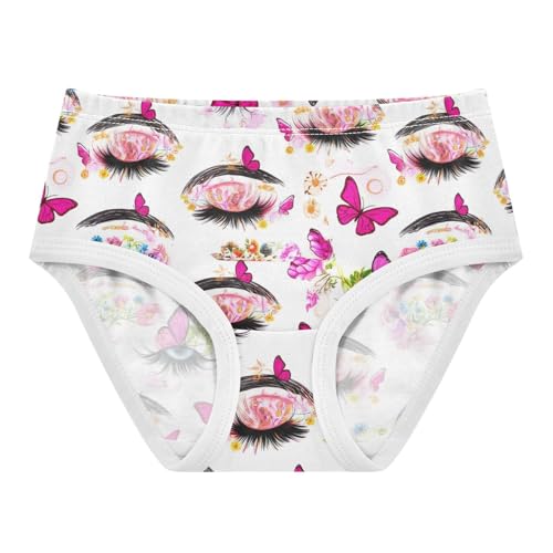Joisal Girls Underwear Toddler 2t Cotton Panties for Girl Pattern Briefs Undies Kids Artistic Eyes White