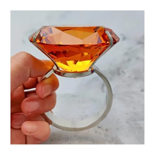 ���� 3 �C���`/80mm �N���X�^�� �K���X ���[�W �����O(Amber-silver)