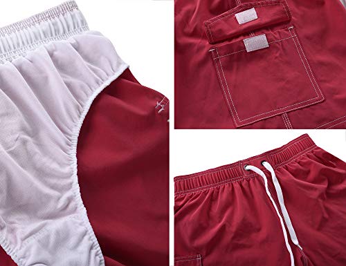 Rocorose Women's Board Shorts Quick Dry Lightweight Swim Trunks With Side Pocket Orange S #TOP4