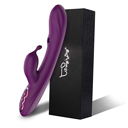 G Spot Rabbit Vibrator with Clitoral Sucking, Clit Dildo Vibrators Stimulator with 7 Vibration & 7 Suction Modes Dual Motor Waterproof Sex Toys for Women