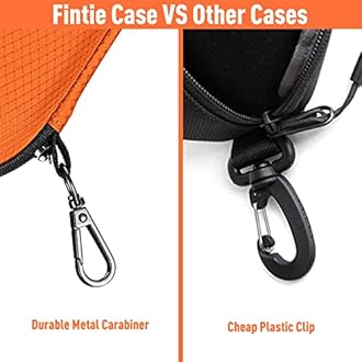 Fintie Sunglasses Case, Hard EVA Shell Shockproof Sport Glasses Case with Metal Carabiner Travel Zipper Eyeglasses Holder