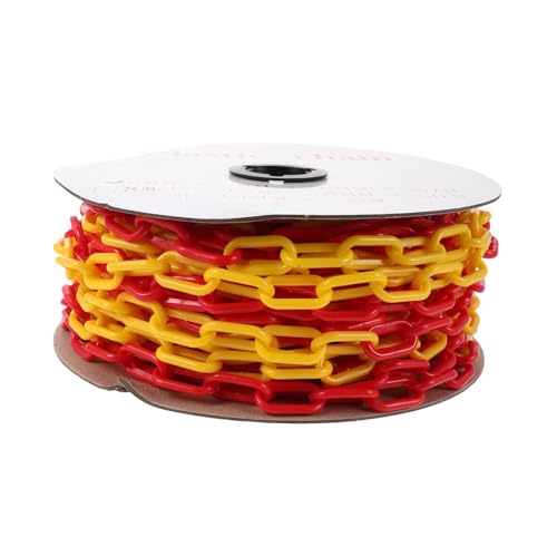Chaîne de signalisation plastique jaune rouge 6mm x 25m NUOBESTY