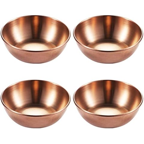 UPKOCH Cuencos para Salsa de Acero Inoxidable, 4 unidades Cover