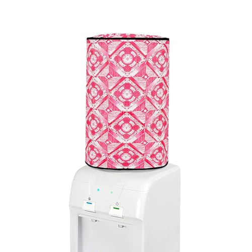 Image of Pack of 2 Pics. Polyvinyl Chloride Printed Waterproof and Oil-Proof Water Dispenser Bottle Cover, 20L, (Multicolour) (20 liter Water Bottel Cover) Combo Pack -Pack of 2 Pics- Pink Colour.