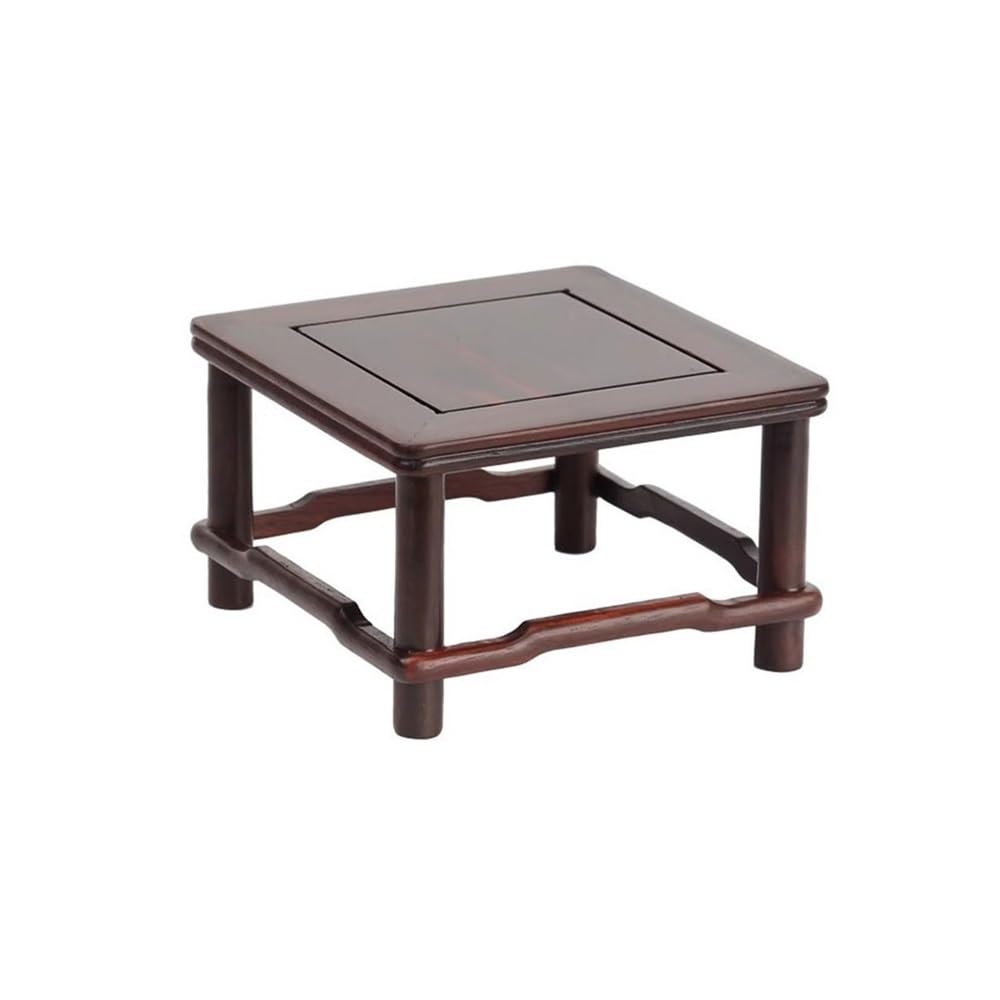 birene Vase Stand Square Planter Display Stand, for Teapot Bonsai Wood Base Home Ornament(S)
