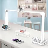 NEEWER Basics 33.5' Nail Light for Desk, 40W Foldable LED Manicure Nail Tech Table Lamp with Phone Holder/3 Color Modes/CRI85+ for Esthetician Makeup Beauty Salon Tattoo Overhead Recording, HM05-D