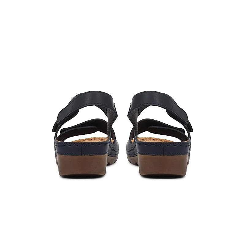 Pavers Women's Sandals with Adjustable Soft Straps - Memory Foam Suede Footbed - Comfortable Fit Lightweight Footwear - Casual Ladies Summer Shoes - Image 4