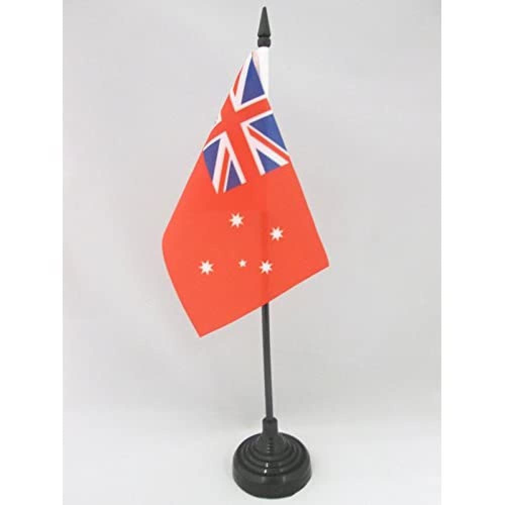 AZ FLAG, Australia Red Ensign Table Flag 4'' x 6'', australian Office Mini Banner 100% Polyester 15 x 10 cm